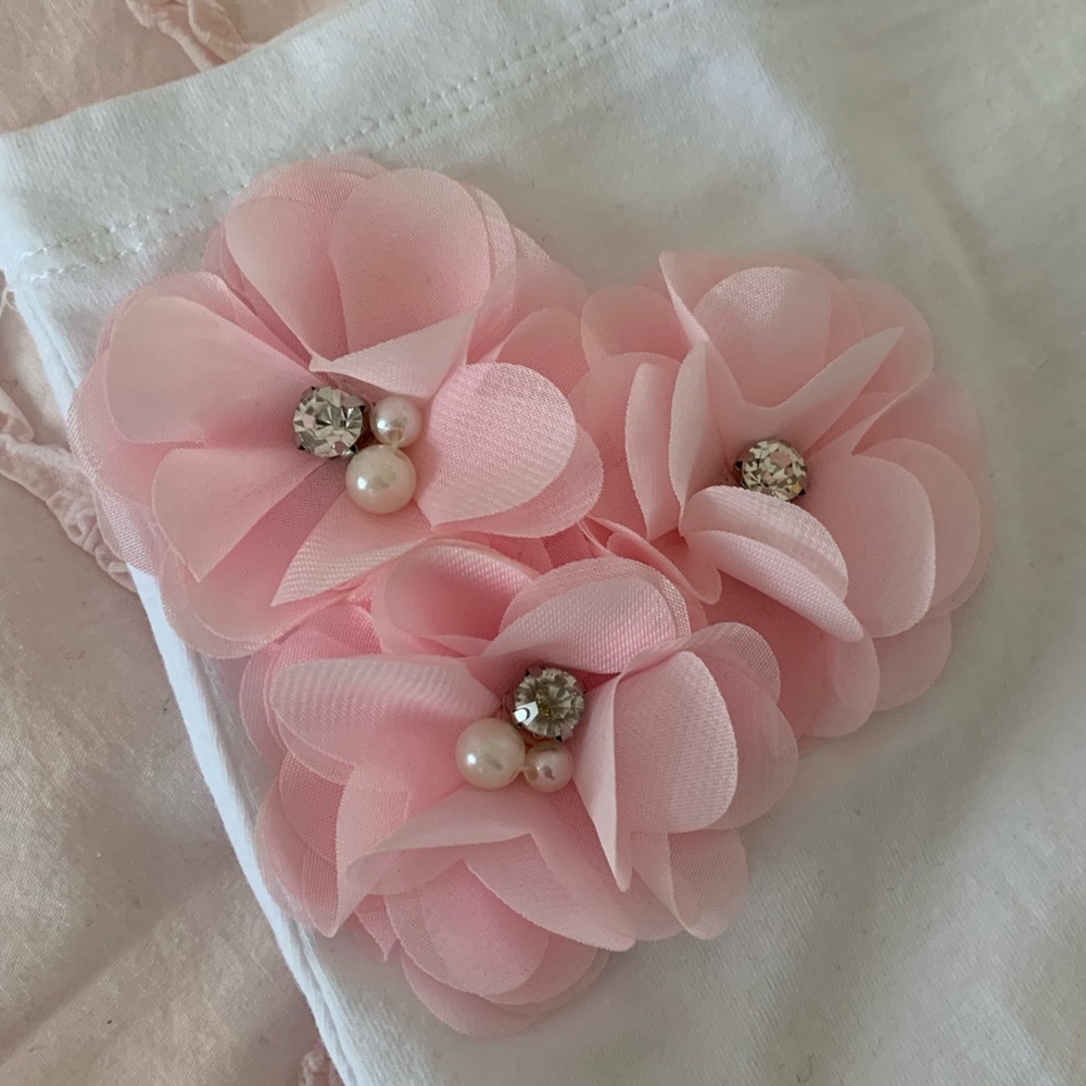 Baby sack custom - white with pink flowers